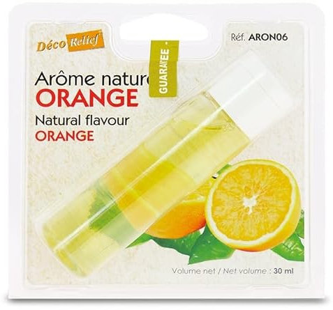 Déco Relief - Arôme Naturel Orange 30 ml - Arôme Alimentaire pour Pâtisserie, Cuisine - Ingrédient Professionnel