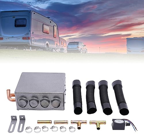 ieLsngai Autoheizung 12V, 4Ports Auto Car LKW Underdash Compact Heizung, Kompaktheizung for Warm Under Dash Heat HeizlüFter Demister Zusatzheizung Scheibenentfroster Defroster