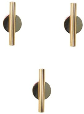 STOBAZA 3stücke Wandmontierte Metallvase Gold Kreativer Blumentube Für Trockenblumen Elegante Wanddekoration Für Zuhause Hochzeiten Und Feiern Selbstklebend Und Vielseitig Verwendbar