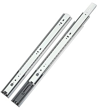 LOOTICH Kugelführung Vollauszug Push-to-Open Rückprall-Schubkastenführungen 450 mm Schubladenschiene Teleskopschiene Kugelauszug Auszugsführungen für Schubladen Seitenmontage (1 Paar)
