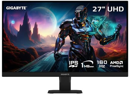 GIGABYTE - GS27U - 27 SS IPS Gaming Monitor - UHD 3840x2160-160Hz - 1ms MPRT - AMD FreeSync Premium - HDMI, DP - Black