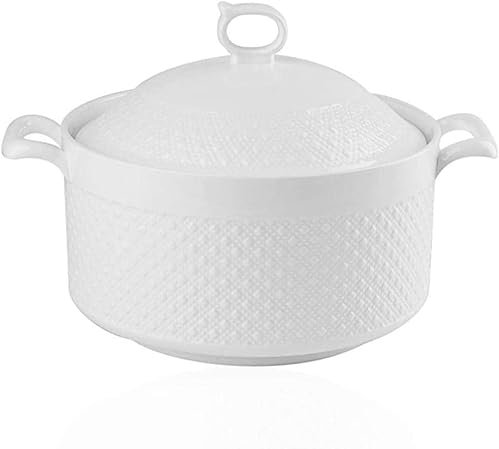 CVQJL Cacerola de Cerámica con Tapa, Cazuela de Barro de Terracota Cazuela de Barro de cerámica Cazuela de Barro - Resistencia a Altas temperaturas, alimentación Saludable, Deliciosa