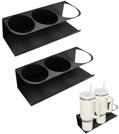 2 Stück Flaschenhalter, Magnetbecherhalter für Stanley Cup, Magnetischer Flaschen Organizer Becherhalter, Flaschenhalter Küche Tassenhalter, für Kühlschrank Küchen Arbeitsplatten Schrank (A)