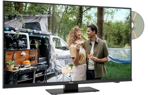 BERGER 12V Fernseher Wohnmobil Advanteq 27 | Smart TV 12/230V Betrieb mit Triple Tuner, Bluetooth, & WebOS | Camping Fernseher mit Lautsprecher & Full HD-Display | Ideal für Wohnwagen, LKW & Boot