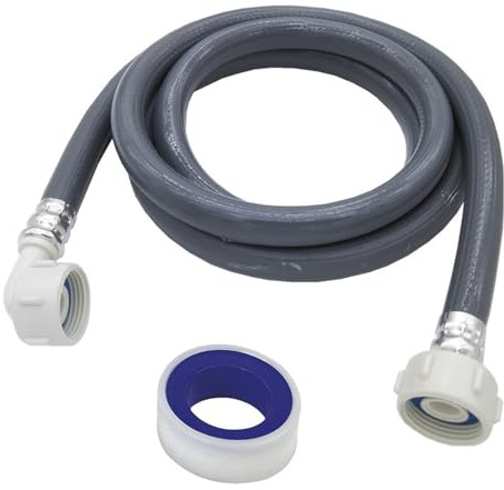 General Washing Machine Hose, 1m/39.37in Washing Machine Water Pipe, Dishwasher Inlet Hose, Washing Machine Water Pipe, Dishwasher Pipe for Washing Machines, Dishwashers (with Waterproof Tape)