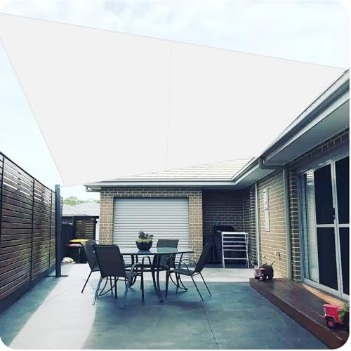 Vela de Sombra, Rete Ombreggiante 320 x 360 cm Idrorepellente, Anti Uv, Protezione Solare, Antistrappo Tende da Sole Ombreggiante per Giardino, Pergola, Serra, Pollaio, Bianco