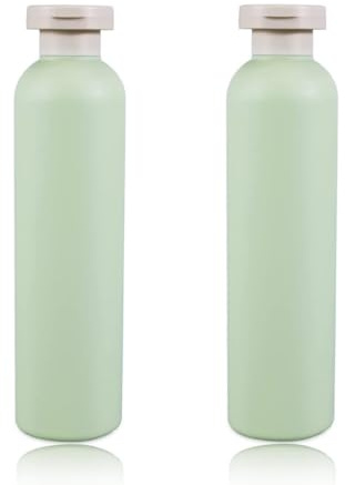 Yunmoxiao 2 Pcs 260ml/8.8oz Squeeze Bottle with Flip Cap, Refillable Plastic Travel Bottles for Creams, Lotion, Shampoo, Conditioner Toiletries