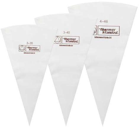 Lotsdonxia 3Pcs Reusable Cotton Piping Bags Kit, Non-Slip Icing Bags Lightweight DIY Tool for Cakes, Cookies & Pastry Decorating