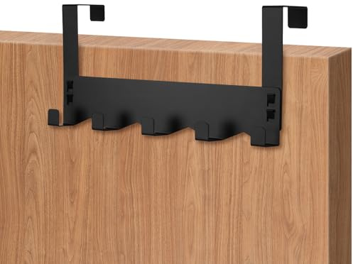 Sandiyago Porte-manteau de porte à suspendre, crochets de porte stables à suspendre, en métal mat, crochet de porte flexible, peu encombrant, avec antidérapant pour tout l'appartement