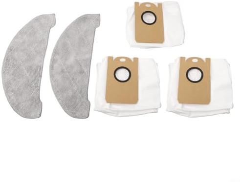 Juego de bolsas de polvo y trapos de repuesto para aspiradora IMOU L11 Pro Max, accesorios de limpieza para mantenimiento rutinario, incluye 3 bolsas de polvo y 2 paños de fregona