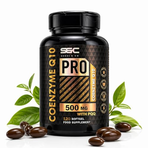 CoQ10 500mg High Strength Capsules – 300 Vegan Softgels with PQQ, Omega 3, Sunflower Lecithin & BioPerine – High Absorption Coenzyme Q10 Supplement – Energy, Heart & Cellular Support – 2 Daily
