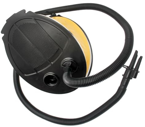 HONMEET 3l Fußluftpumpe für Luftmatratze und Schwimmring mit Pp und PVC Material Gelb für Outdoor Einsatz Luft Aufblasen und Entleeren