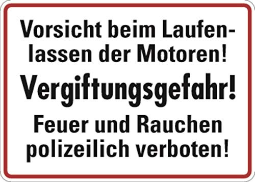 LEMAX® Hinweisschild, Vorsicht beim Laufenlassen Vergiftungsgefahr!, 250 x 350 mm Alu geprägt 0 350x250mm