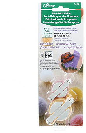 CLOVER Kleine Pom-Pom-Maker (3,5 cm & 4,8 cm) – 2 pro Packung