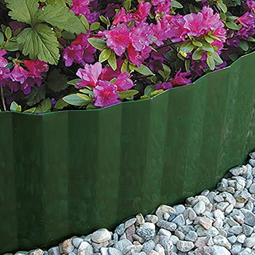 tenax Ondadeco Verde, Bordura Flessibile in plastica ondulata, Lunghezza 10 m, Altezza 9 cm, Ideale per Contenere Bordure di aiuole, Giardini e vialetti