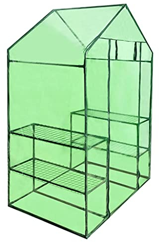 vidaXL Begehbares Gewächshaus mit 4 Regalen