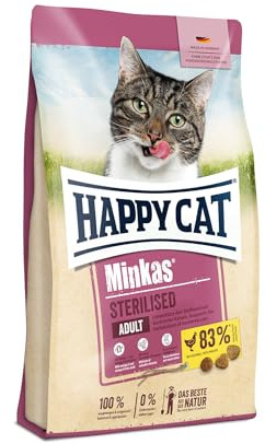 Happy Cat 70402 - Happy Cat Minkas Sterilizzato pollame - Cibo secco con yucca per gatti castrati - 500 g