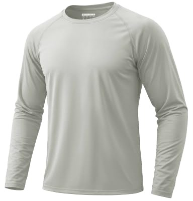 KEFITEVD Tshirt Herren Langarm UV Schutz Shirts Outdoor Funktionsshirt | UPF 50+ Rashguard, Atmungsaktiv, Leicht, Schnelltrocknend, Weiches Polyester, Flache Nähte, Knitterarm