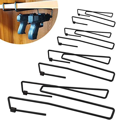 StrongTools Handgun Hanger, Pistol Rack for Gun Safe Shelf or Bookshelf, Pistol Organizer for Displays and Cabinet (4 Packs for 8 Guns)