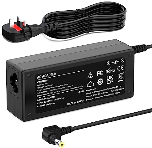 VUOHOEG 65W Charger for JBL Xtreme, JBL Xtreme 2, Xtreme Plus, JBL Boombox 1 2, JBL Portable Wireless Bluetooth Speaker (Black, Blue, Red) Power Supply Adapter UK 5.5x2.5mm