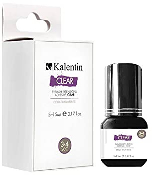 Colla Extension Ciglia e Sopracciglia 3/4 Secondi Trasparente Kalentin 5 ml (EX000065)