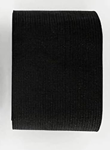 Cinta Elástico de costura ，Banda Elastica ，2,3,4,6,10,12M， Elástico plano y ancho， Para ropa， Artesanía，Coser, blanco y negro (332, 70mm X 3M)