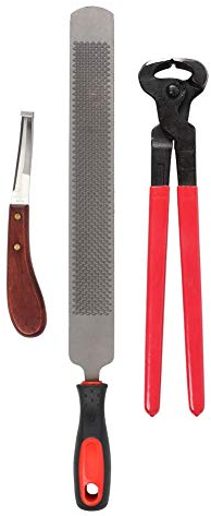 Generic Pferdehuf-Werkzeug-Set Professioneller Pferdehuf-Zangenschneider Pferdehuf-Raspelmesser Pferdehufschmied-Werkzeugsatz