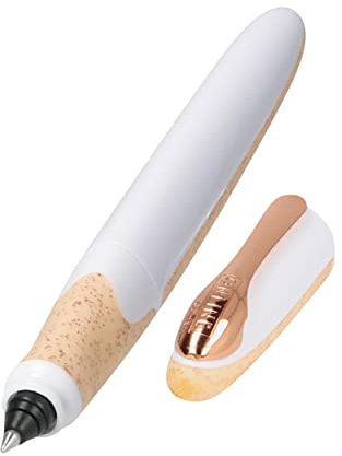 ONLINE Air Tintenroller White Rose inkl. Kombipatrone | Qualitativer Rollerpen mit ergonomischem Dreiecks-Design | Magic Ball Technik für Rechts- & Linkshänder in Strichstärke 0,7 mm | Nachfüllbar