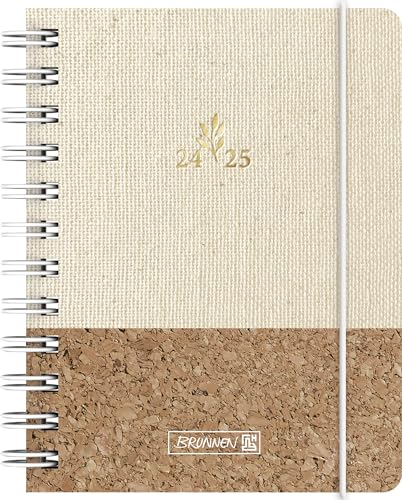 BRUNNEN Schülerkalender (2024/2025) „Naturality“, 1 Seite = 1 Tag, A6, 352 Seiten