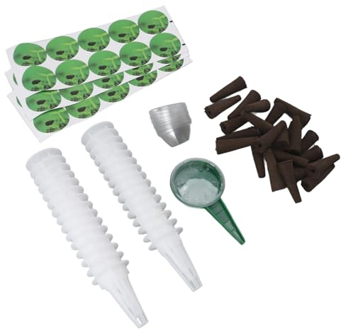Qcwwy Hydrokultur-Pods-Set, 30 Pflanzkörbe, Kuppeln, 30 Wachstumsschwämme, Hydrokultur-Zubehör-Set, Gesundes und Biologisches Plant Grow Pod-Set für Obst und Gemüse