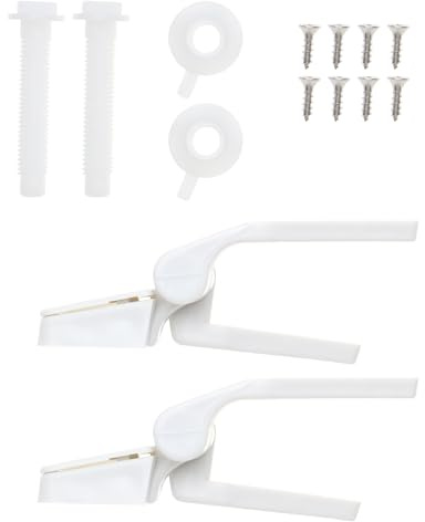 ECSiNG 1 Juego de Bisagras para Tapa de Asiento de Inodoro Kit de Repuesto de Bisagra de Plástico con Perno Tornillo Y Tuerca Accesorios de Fijación Adecuados para La Mayoría de Fundas de Asiento