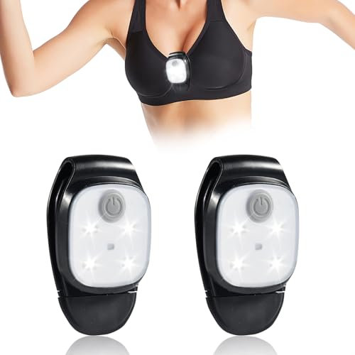 Forhome LED Clip Lampe,Lauflicht,LED Clip Lauflicht Joggen,Nacht Clip Lauflicht LED Klein Stirnlampe Lauf Ausrüstung Sicherheitslicht Laufzubehör,für Laufen,Joggen,Rucksack,Camping,Wandern,Klettern
