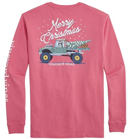 Vineyard Vines Men's Truck & Tree Long-Sleeve Pocket Tee Truck & Tree Long-Sleeve Pocket Tee (Pack of 1)