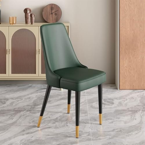 TS TAC-SKY 4er-Set Moderne Esszimmerstühle Aus Leder, Küchenstühle, Frisierstühle, Loungesessel Mit Hoher Rückenlehne Und Hochelastischem Schaumstoff(Green,1 Piece)
