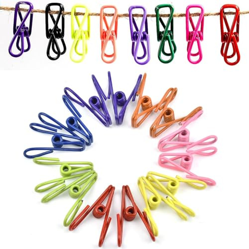12 Stück Beutelklammern zur Aufbewahrung von Lebensmitteln, Stahl & PVC beschichtete Lebensmittelbeutel-Clips, Verschlussclips, wiederverwendbare Clips für Gefrierbeutel, multifunktionale