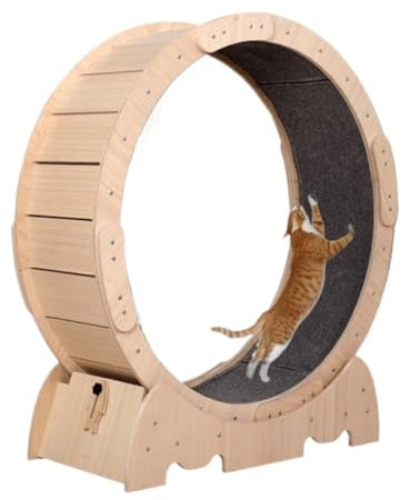 OZWYCY Katzenlaufrad Laufband for Katzen, Katzenspielzeug, lindert Langeweile, leiser Roller, Klettergerüst for Katzen, solide Holzplatte, Heimtierbedarf Katzenlaufrad für den Lnnenbereich(M)