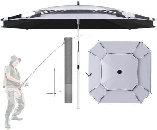 Parasol de Jardin Carré Inclinable, Parasol Pliable Portable, Protection UPF50+ Parasol Extérieur, Parasol de Plage(220cm/7.2ft)