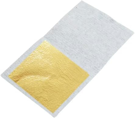 LOUKEKE 10 Stück 24 Karat Blattgoldblätter Echtgoldfolie Kunstdekoration Hautpflege Vergoldung Kunst und Handwerk Papier Blattgoldflocken