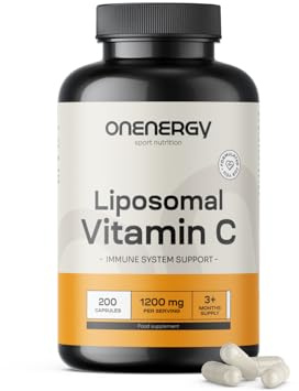 OnEnergy Vitamina C Liposomiale 1200 mg - 200 Capsule - Estratto di rosa canina e Girasole Fosfolipidi - Potenziamento del Sistema Immunitario - Azione Antiossidante - Potere Energetico