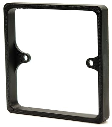 Light Switch Spacer 10mm Black - 1 Gang Socket & Switch Back Box Extender for Tiled, Panelled & Acoustic Slat Walls