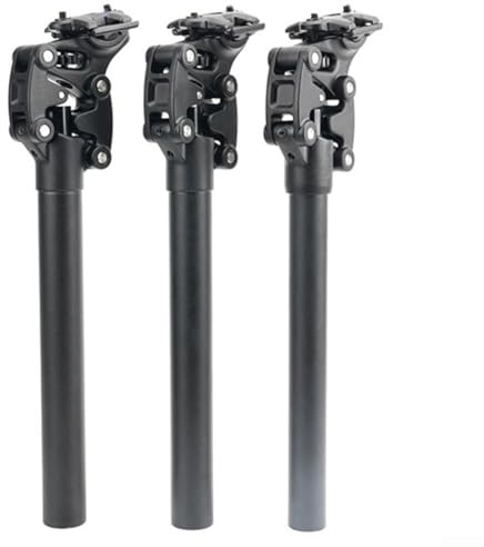Oniissy Tija de sillín de suspensión de bicicleta de montaña de 27,2/30,9/31,6 mm con sistema de enlace de cuatro barras y absorción de impactos de 50 mm para bicicletas eléctricas y grasa para