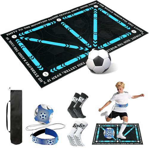 Flintronic Tappetino Allenamento Calcio, 90 x 60 cm, Controllo Della Palla da Dribbling Professionale e Giochi di Sollievo Dallo Stress, Regalo per Ragazzi