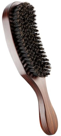 SEWACC Bartbürste aus Buchenholz mit Naturborsten zum Bartstyling und Entfernen von Schmutz Tragbar für Friseursalon und Haarschnitt Anwendung