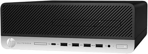 HP EliteDesk 705 G5 SFF Desktop PC, AMD Athlon PRO 300GE, 8GB RAM, 256GB SSD, WiFi & Bluetooth, Tastiera US QWERTY, Windows 11 Pro (Ricondizionato)