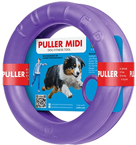 Puller Outdoor Dog Ring Toys - Dog Fetch Toy & Tug of War Dog Toy for Small Medium Large Dogs - Dog Ball & Soft Dog Frisbee Alt - Outside Dog Yard Toys - Big Dog Pull Toy - Dog Agility Jumps Tool