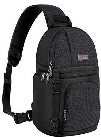 MOSISO Kamera Umhängetasche,DSLR/SLR/Spiegellos Kameratasche Stoßfeste Fotografie Kamerarucksack mit Stativhalter&Abnehmbar Modularen Einsätzen Kompatibel mit Canon/Nikon/Sony/Fuji,Schwarz