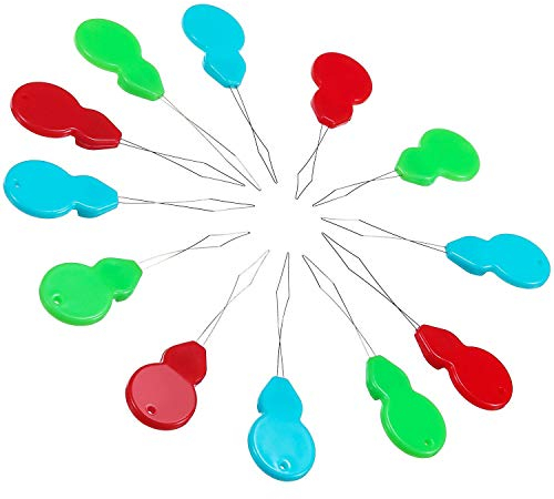 Nadel Einfädler,30 Pack Needle Threader Messingdraht kürbisförmiger Kunststoff Nadel Einfädlerfür Handnähgarnstickerei und Kreuzstich in Verschiedenen Farben