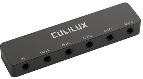 Cubilux 5-Kanal 3,5mm Audio Splitter, 5-Wege 3,5 mm TRS Klinke Kopfhörer Splitter für Lautsprecher, Laptop, Computer, PC, Telefon, Tablette