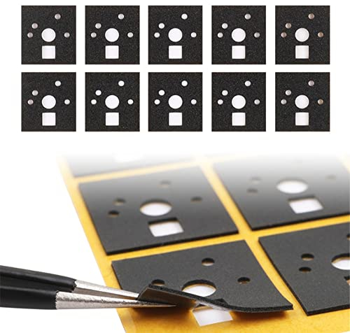 BeisDirect 120 pièces Stabilisateur d'interrupteur de Clavier mécanique pour Clavier de Jeu, Amortisseur de Bruit, Mousse de réduction du Bruit, Film d'isolation de l'interrupteur, 15x16mm (EVA)