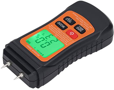 Holzfeuchtemessgerät, Digitales Feuchtigkeitsmessgerät für Holz, LCD-Display mit Hintergrundbeleuchtung, Wasserlecksucher, Feuchtigkeitsmessgerät für Holz, Baumaterial, Brennholz